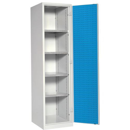 PANNEAU SUPPORT BACS PORTE D'ARMOIRE HAUTE L 500 X HT 1950 BLEU 5012 - ANJOU TOLERIE