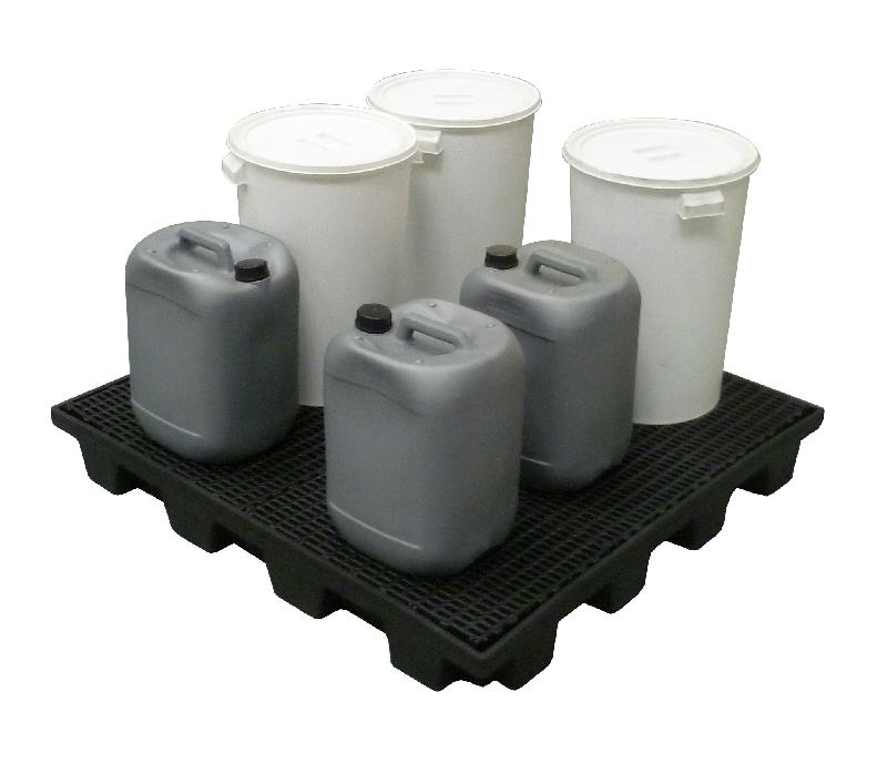 Plateforme en rétention PE Eco-conçue ht 150 mm - vol. 180 l - Polyéthylène recyclé - Charge 1000 kg_0