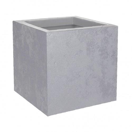 POT CARRÉ BASALT'UP - 21 L - GRIS BÉTON EDA PLASTIQUES