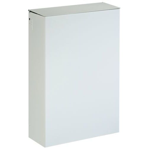 POUBELLE POUR SANITAIRE 20 L MURALE AVEC ÉTRIER BLANC SIGNALISATION - ROSSIGNOL PRO
