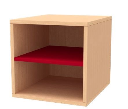Rangement ouvert H 40 cm - fond plein - 1 étagère mobile - dimensions L404mm x H400mm x P452mm_0