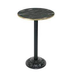 Restootab - Mange-debout style bistrot Ø60cm calypso chants laiton - gris TB-VRSFF-R60M-CALYP-LAI_0
