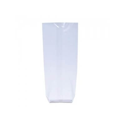 Sachet polypropylène soufflet 10 x 3 x 20 mm - transparent, ingraissable, idéal pour boulangeries et traiteurs_0