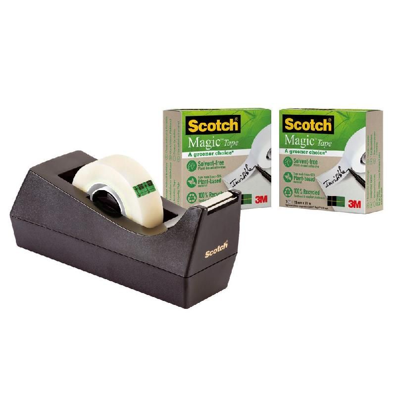 SCOTCH® DÉVIDOIR SCOTCH C38 + 3 ROULEAUX MAGIC 900