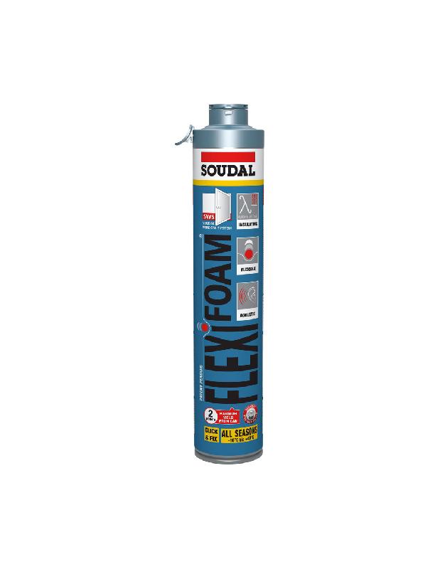 MOUSSE PU FLEXIFOAM GUN BLEU CLICK & FIX 750ML RT2012 - SOUDAL - 118318