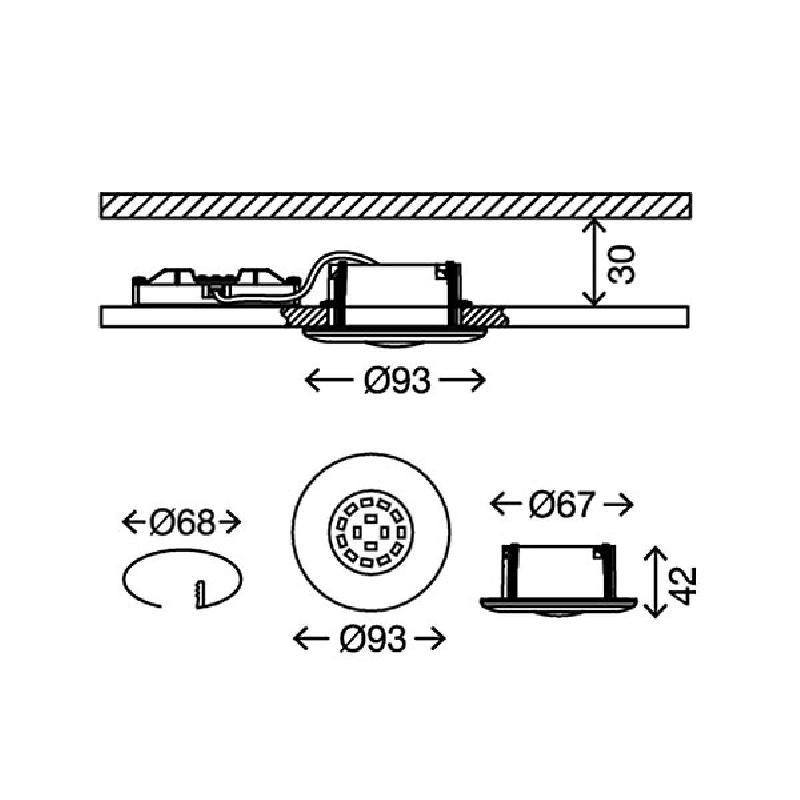 BRILONER SPOT ENCASTRABLE LED ATTACH ONE, BLANC, IP65