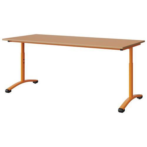 TABLE MALIBU 180X80 T3/T6 DL ST ALAISÉ ORA U340/ORANGE 1028