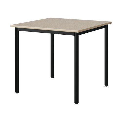 TABLE MALIBU 80X80 T5 4P ST ISOS BEIGE 1460/BEIGE NOIR 9005