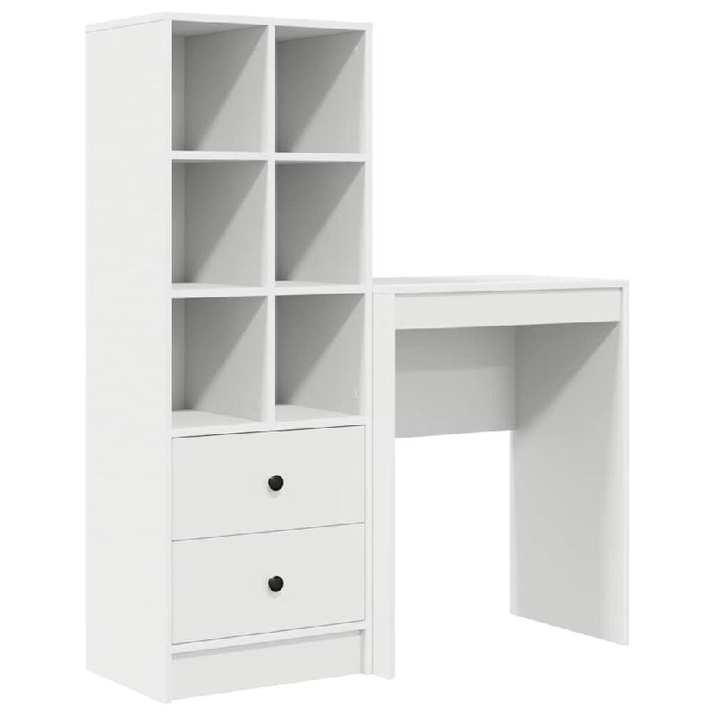 VidaXL Bureau avec tiroir 2 pcs Blanc Modèle Titan Concept Plus - 3337297_0