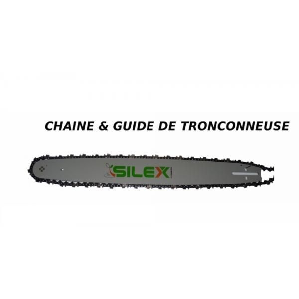 1 GUIDE +CHAINE CHAINES TRONCONNEUSE POUR GUIDE 18/45CM - SILEX