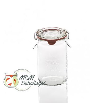 12 bocaux en verre mini weck® tubes® 145 ml avec couvercles en verre et joints diam. 40 (clips non inclus)_0