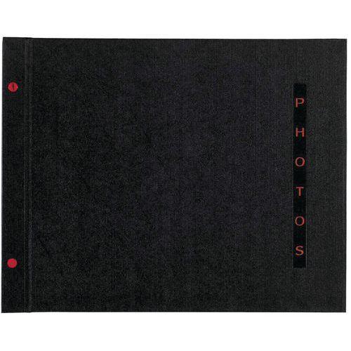 Album Photo Rössler 195x145mm - 40 Pages Noires - Reliure Wire-O - Couverture Texture - Fabriqué En Allemagne