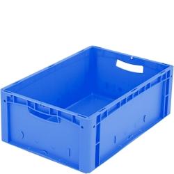 BITO Bacs gerbables norme Europe, série XL L600 mm x l400 mm x H220 mm bleu - bleu plastique polypropylène 4250692928953_0