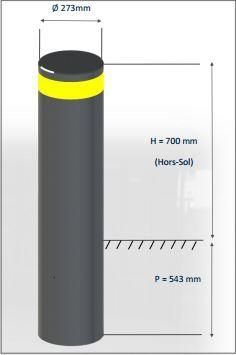 Borne de protection SUMO - AB700 Fixe - Citinnov - Résistance élevée certifiée - Corps en acier_1