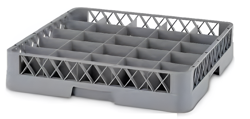 Casier vaisselle - plusieurs modèles disponibles - norme Europe - PEHD - gris - H102mm x L500mm x l500mm_0