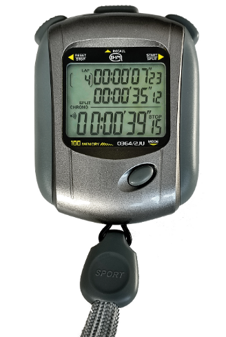 Chronomètre horaire/décimal CMH - 100 mémoires - 3 lignes d'affichage - Capacité 100h - Résolution 1/100s_0