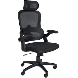 CLP Fauteuil de bureau Garston avec soutien lombaire et appui-tête Noir - noir polyester 321844_0