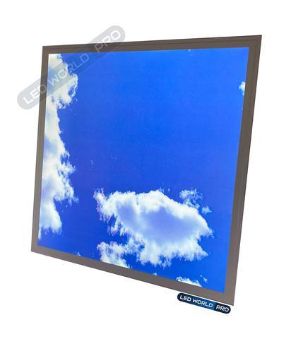 Dalle led nuage 3d relief - 60 x 60 cm - 45 watts - 3200 lumens - 72 lumens/watt - 595 x 595 x 9 mm - angle 120° - ip20 - transformateur inclus_0