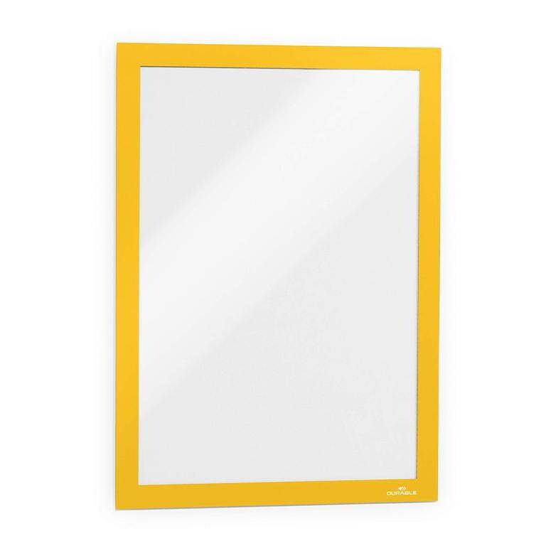 Durable Cadre d'information Duraframe Magnetic A4 jaune UE=2 pièces - jaune plastique 487204_0
