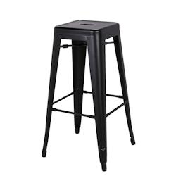 GHP Halenbeek Tabouret de bar Iron black frosted, 75 x 51 x 51 cm, noir - noir acier 615021B_0