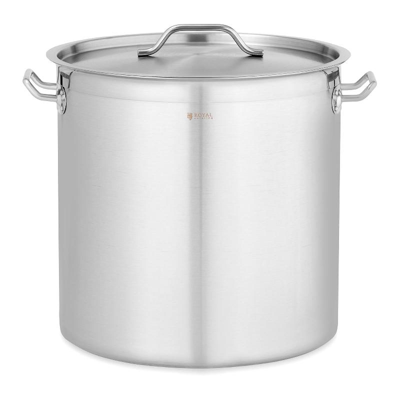 Marmite casserole 50 litres 400 mm pour plaques à induction acier inoxydable 14_0004169