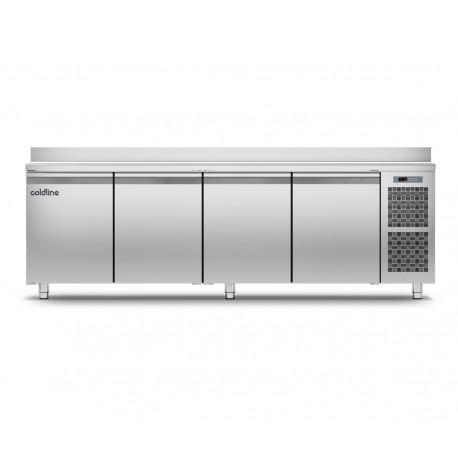 Table positive master avec plan de travail adossé groupe logé 4 portes 560 litres réfrigérée - TA211MJ-2_0