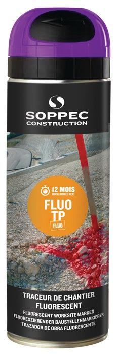 Traceur de chantier FLUO TP violet fluo 500 ml bombe aérosol SOPPEC_0