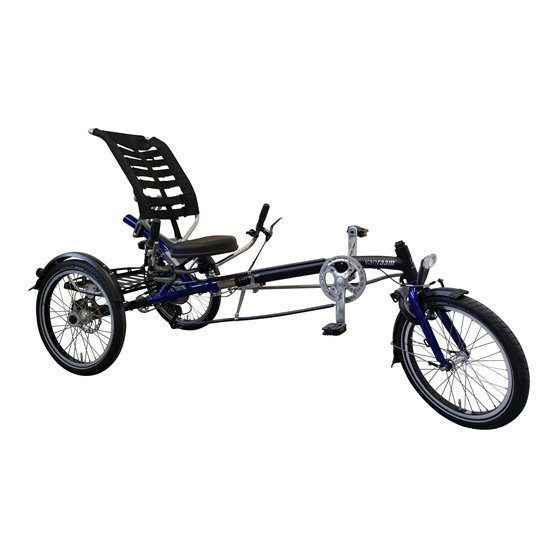 Tricycle de sport sans guidon réglable pour personne hémiplégique van raam_0