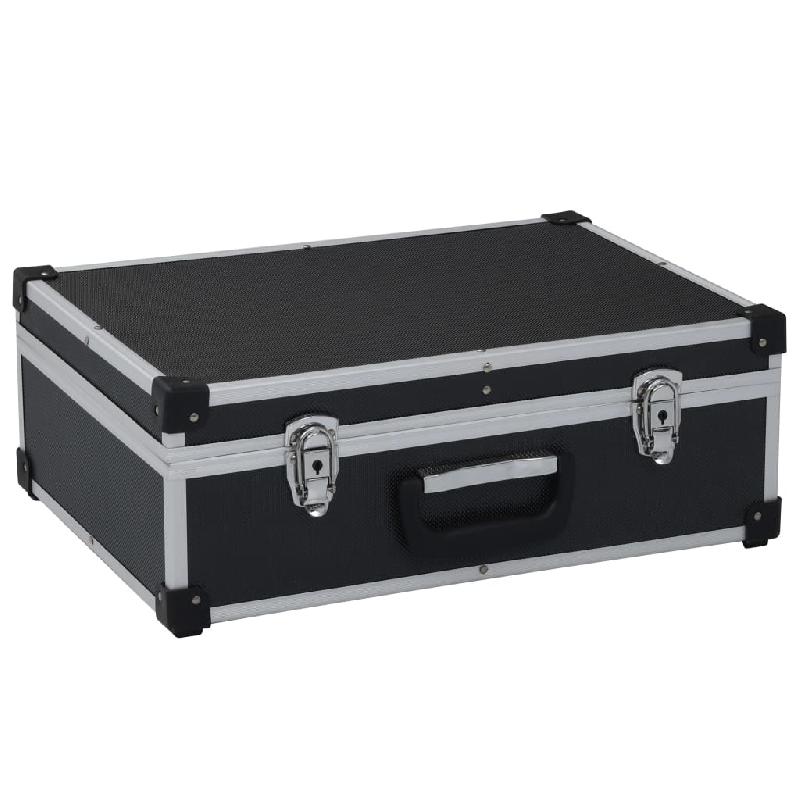 Vidaxl valise à outils 46 x 33 x 16 cm noir aluminium 91847_0