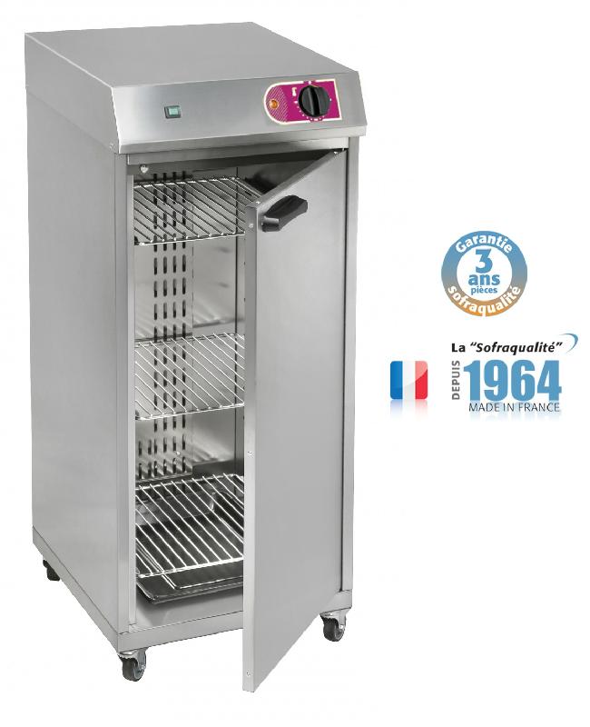 Armoire chauffante ventilée - 5 bacs GN 2/3 - 60 assiettes - Thermostat 125°C - Fabrication française_0