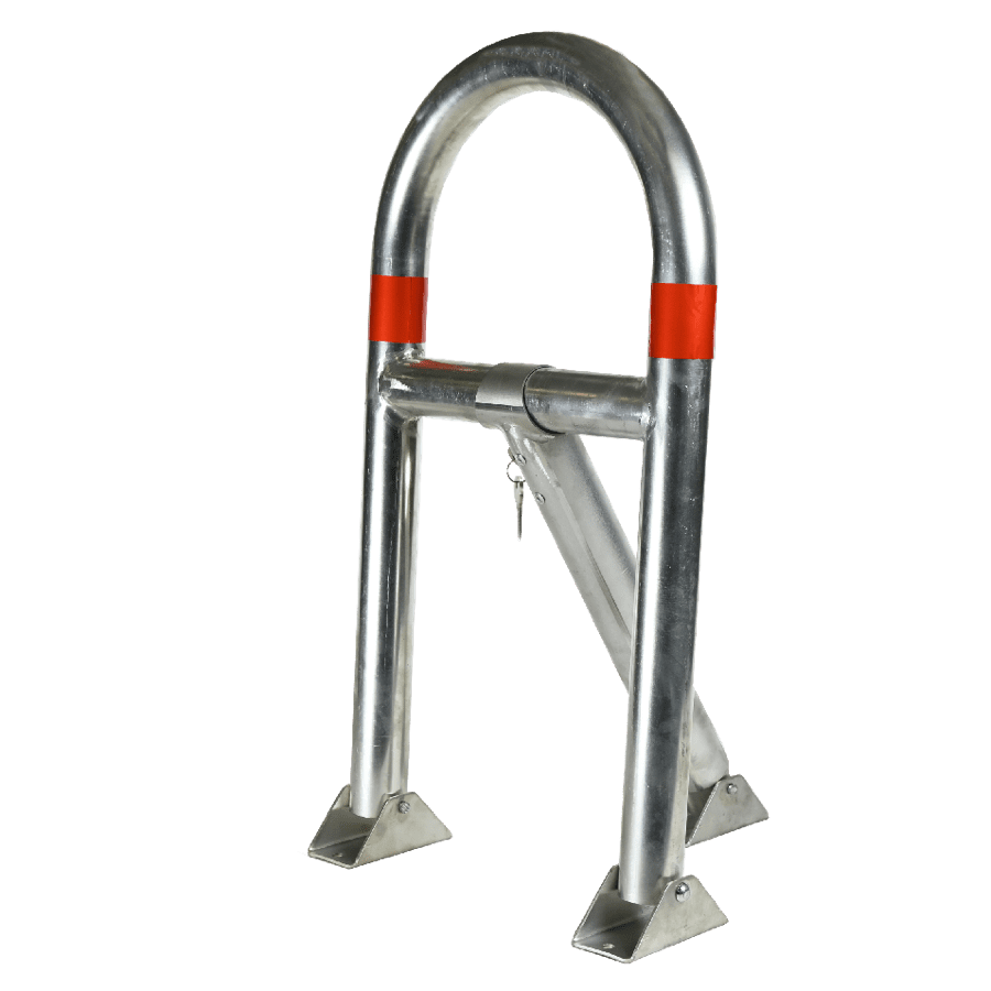 Barrière individuelle de parking SPM4+ - Acier gris galvanisé avec serrure intégrée - Gamme PRO_0