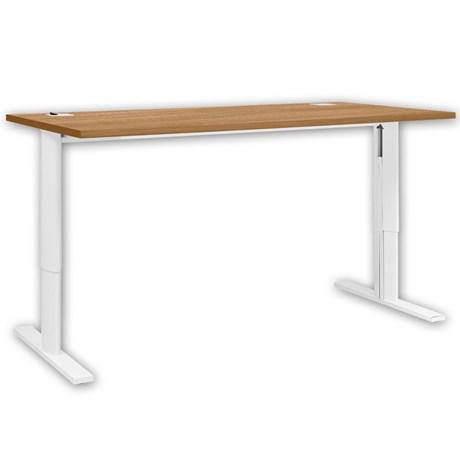 BUREAU PROFESSIONNEL AJUSTABLE PIEDS MÉTAL YES! MERISIER L.140 CM