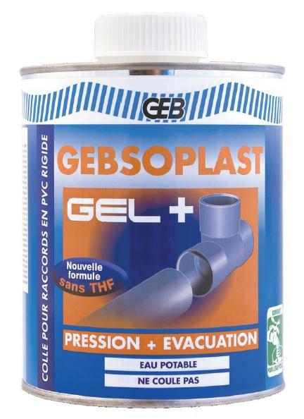 Colle gebsoplast gel plus pour raccord en pvc rigide pvc 500ml - GEB - 504749 - 059263_0