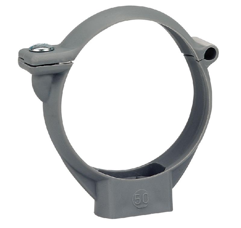 Collier fixation monobloc polypropylène 50mm pas 7/150 - WAVIN - 3026176 - 389940_0