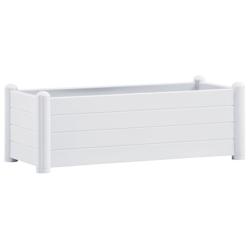Helloshop26 - Jardinière lit surélevé plantes fleurs jardin PP 100 x 43 x 35 cm blanc 02_0001224 - 3000075941533_0