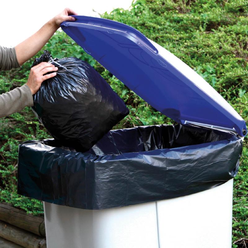 Sac poubelle grande contenance (pour petits containers 2 et 4 roues) - 514240 – Épaisseur 75µ - Capacité 240 L_0