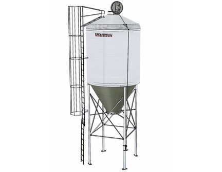 Silo d'aliment d'élevage à cône axial sortie Ø700 - Capacité 5.5 à 50m3 - Silo Gâtine 700_0
