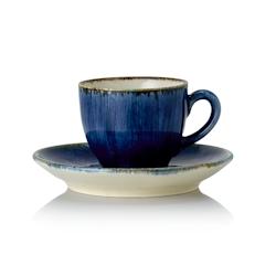 Lot de 6 tasses à espresso et soucoupes en Porcelaine 0,09 L  H 75 mm Was Germany - bleu porcelaine 4044925129800_0