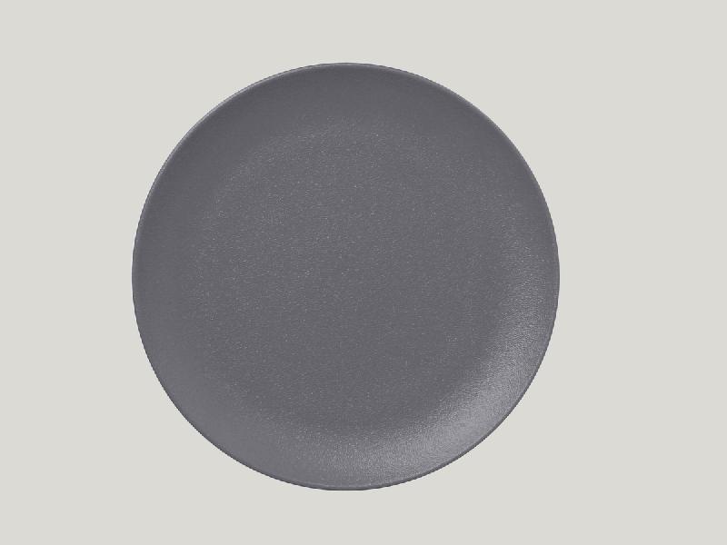 ASSIETTE PLATE ROND GRIS PORCELAINE Ø 31 CM NEO FUSION RAK