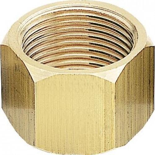 10 X MANCHON LAITON BRUT 6 PANS F/F SANS ÉPAULEMENT - À VISSER - FILETAGE 20X27 BRICOZOR