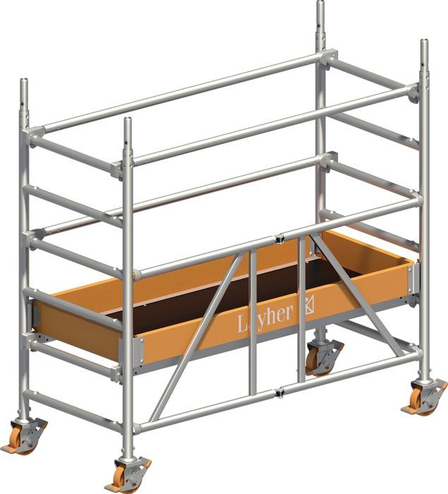 Échafaudage mobile Zifa P2 l750xL1800 mm travail aluminium hauteur de l'échafaudage 1 830 mm 2 kN/m² LAYHER_0