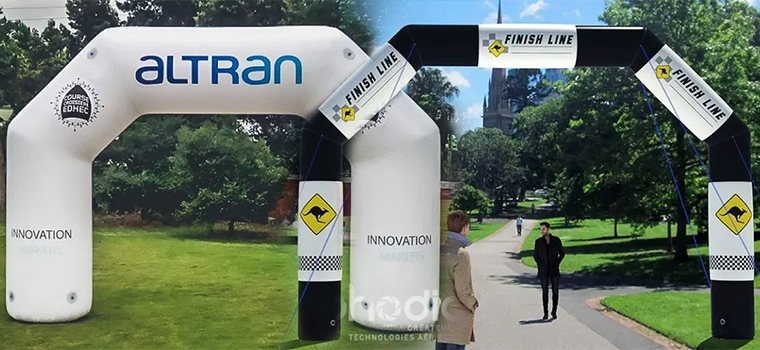 Arche publicitaire étanche et gonflable à l'air, sans soufflerie - idéale pour événements sportifs_0