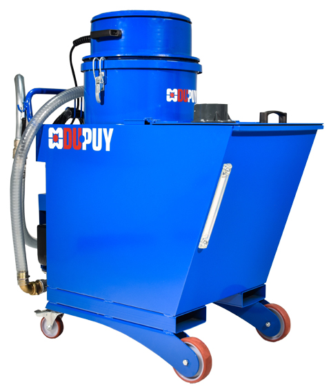 Aspirateur industriel liquide et copeaux - Monophasé, benne et panier en acier inox - DUPUY B 3000 OIL_0