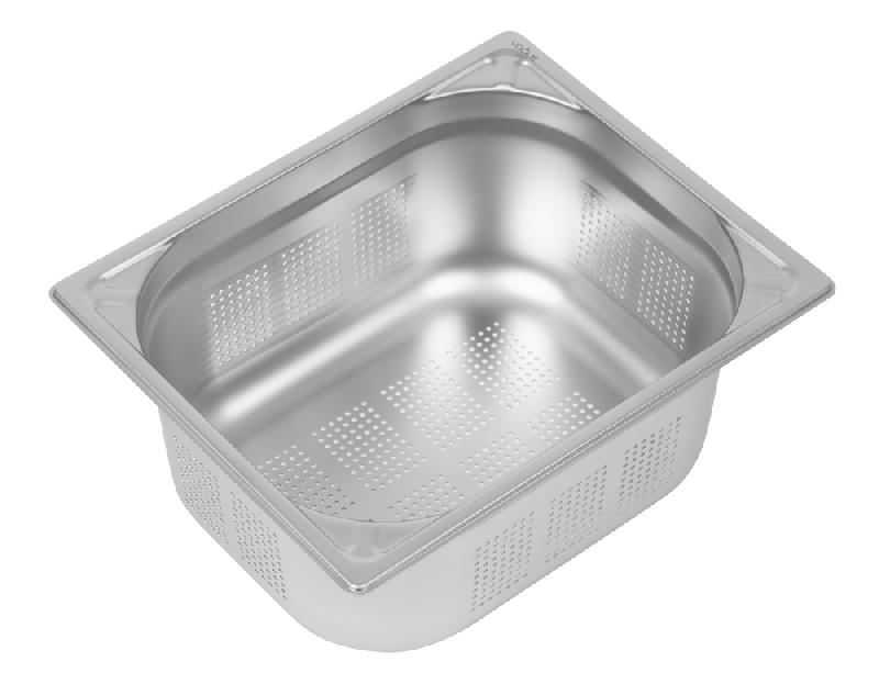 BAC PERFORÉ ROBUSTE PROFI GN 1/1 VOGUE EN INOX - 150 MM