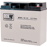 Batterie étanche au plomb 12V / 18Ah - Bull Power Supply MWS 18-12_0