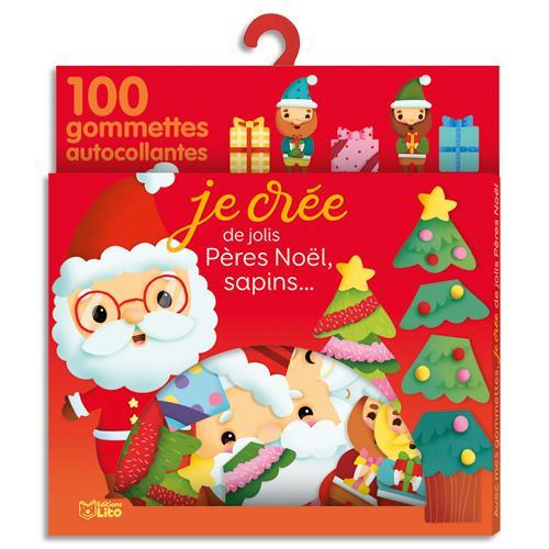 BOITE DE 100 GOMMETTES LITO DIFFUSION POUR CREER UN JOLI NOEL - A PARTIR DE 3 ANS