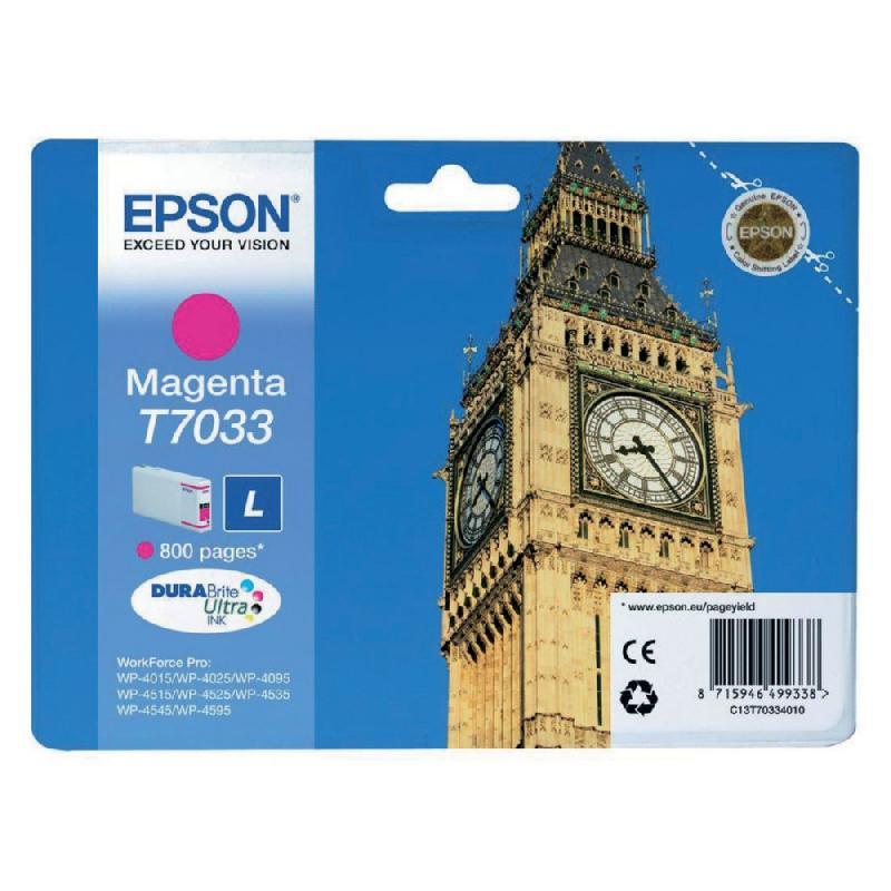 CARTOUCHE EPSON T7033 MAGENTA POUR IMPRIMANTES JET D'ENCRE