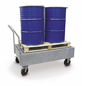 CHARIOT DE RÉTENTION PORTE-FÛTS 220 LITRES