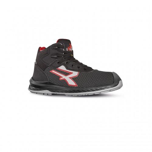 CHAUSSURES HAUTES DE SÉCURITÉ STOCCOLMA S3 CI SRC ESD - NOIR ET ROUGE - TAILLE 46 UPOWER