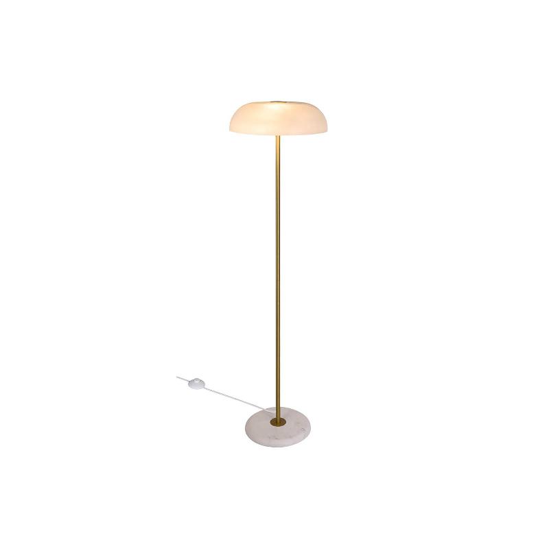 DFTP BY NORDLUX LAMPE SUR PIED GLOSSY, BLANC/LAITON, MARBRE, VERRE